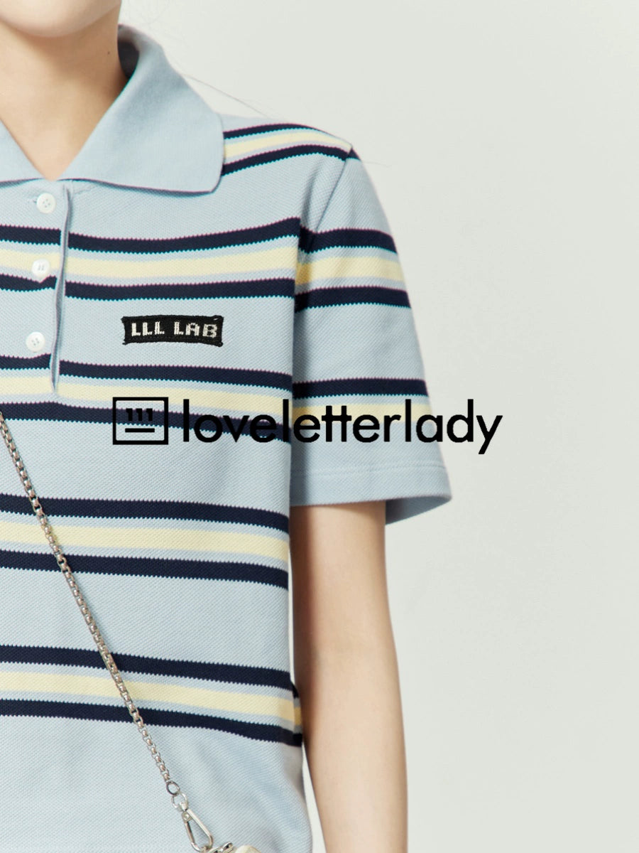 Polo Striped Tops / Pleated Skirts LLA0122