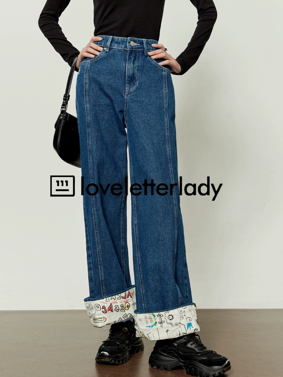 Dark Blue Casual Denim Pants LLA0036