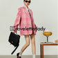 Pink Girly Check Jacket / Check Pleated Skirt LLA0020