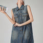 Vintage Sleeveless Denim Mini Dress FER0190