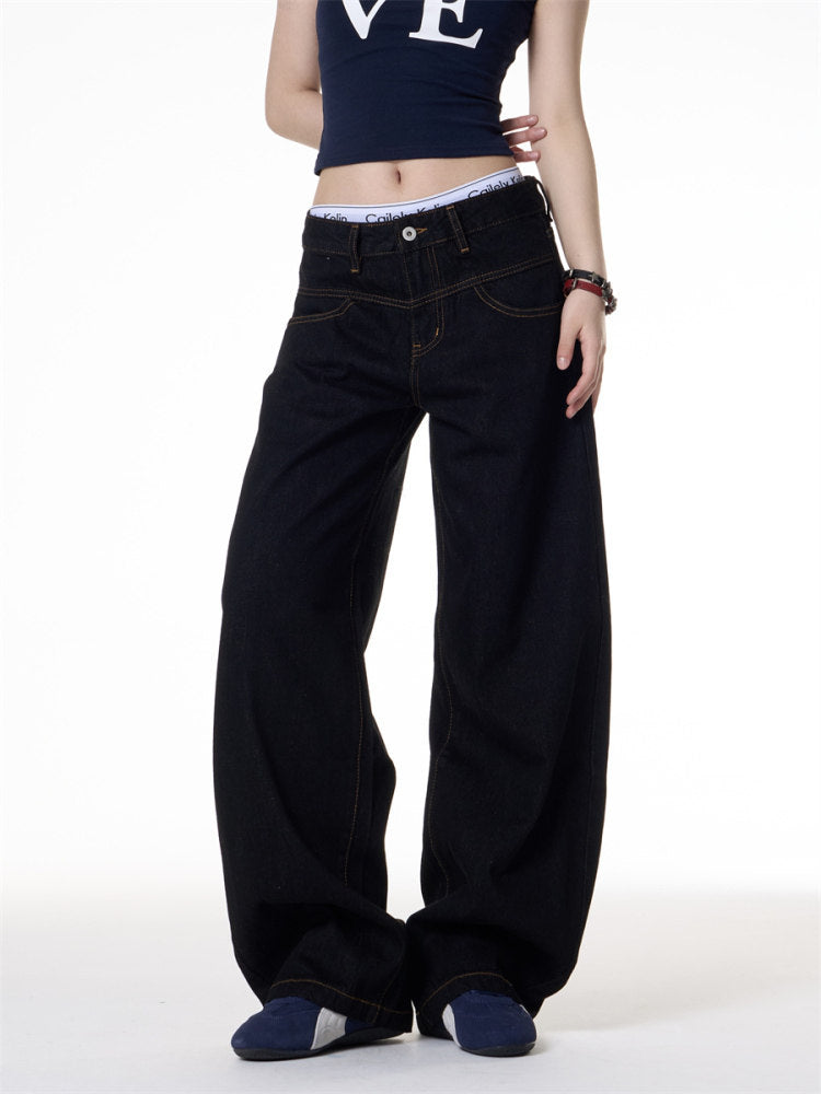 Wide Curved Denim Pants ONP0014