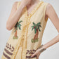Palm Tree Embroidered Vest / Mini Skirt FER0247