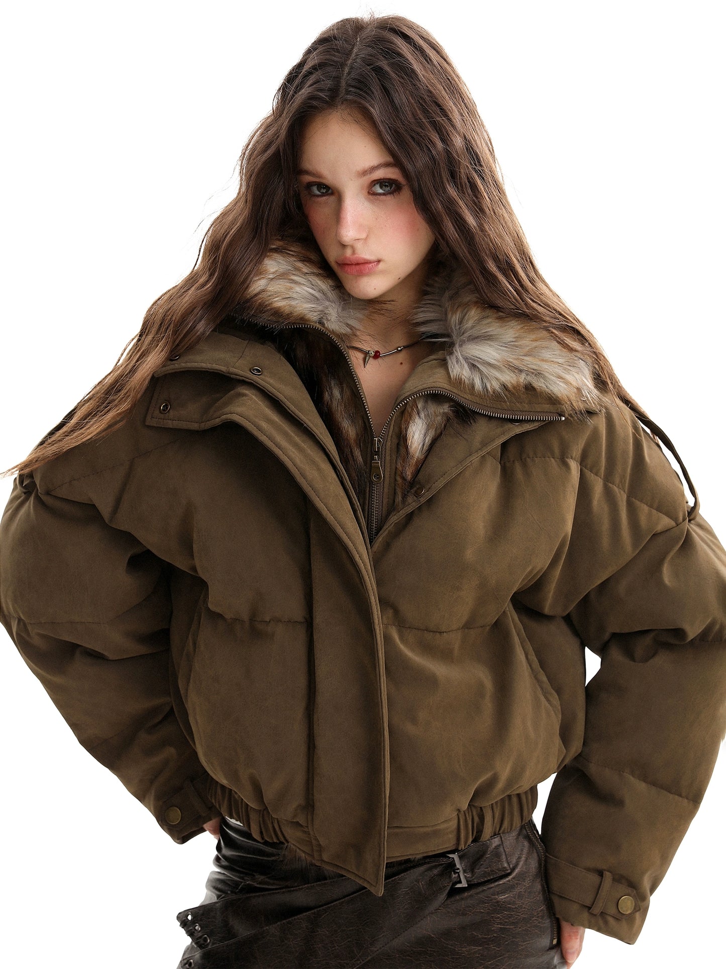 Fur Collar Two Piece Jacket BGS0023