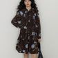 Retro Flower Print Dress VAS0184