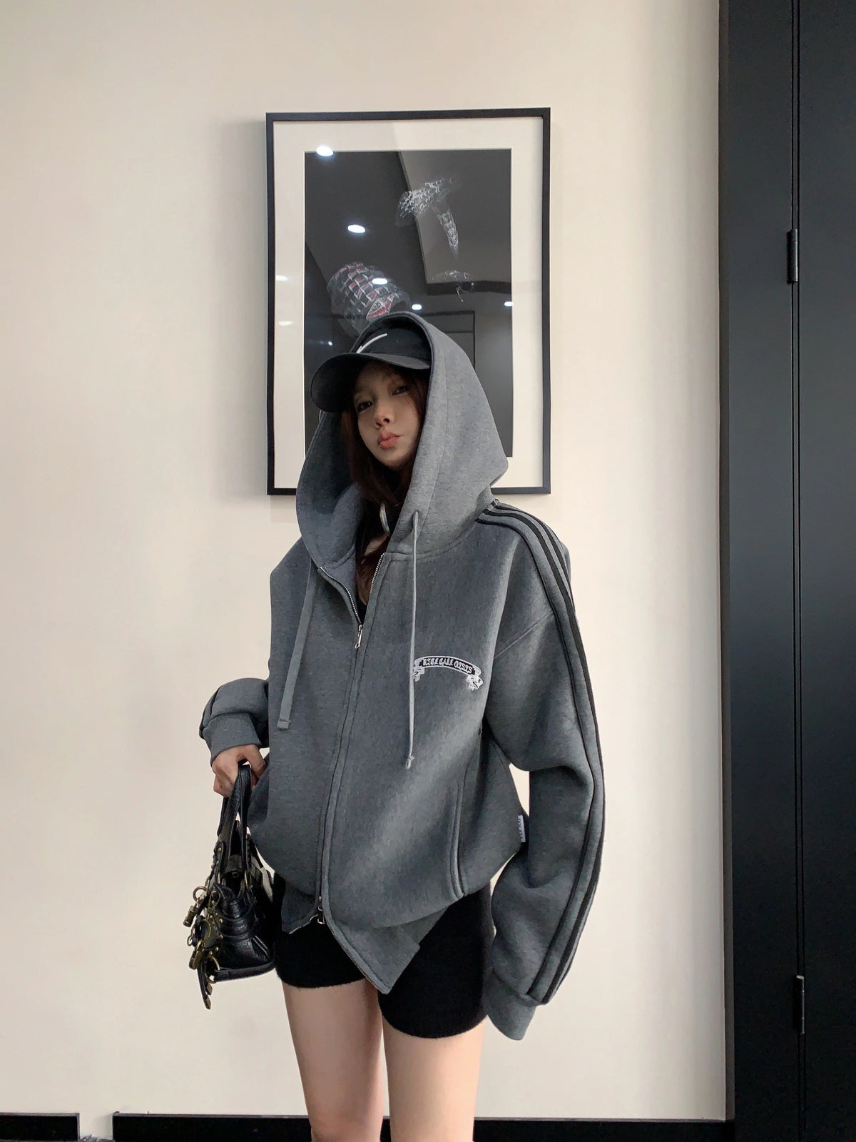 Side Line Double Zip Big Hoodie YLS1053