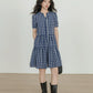 Tiered Check Shirt Dress VAS0086