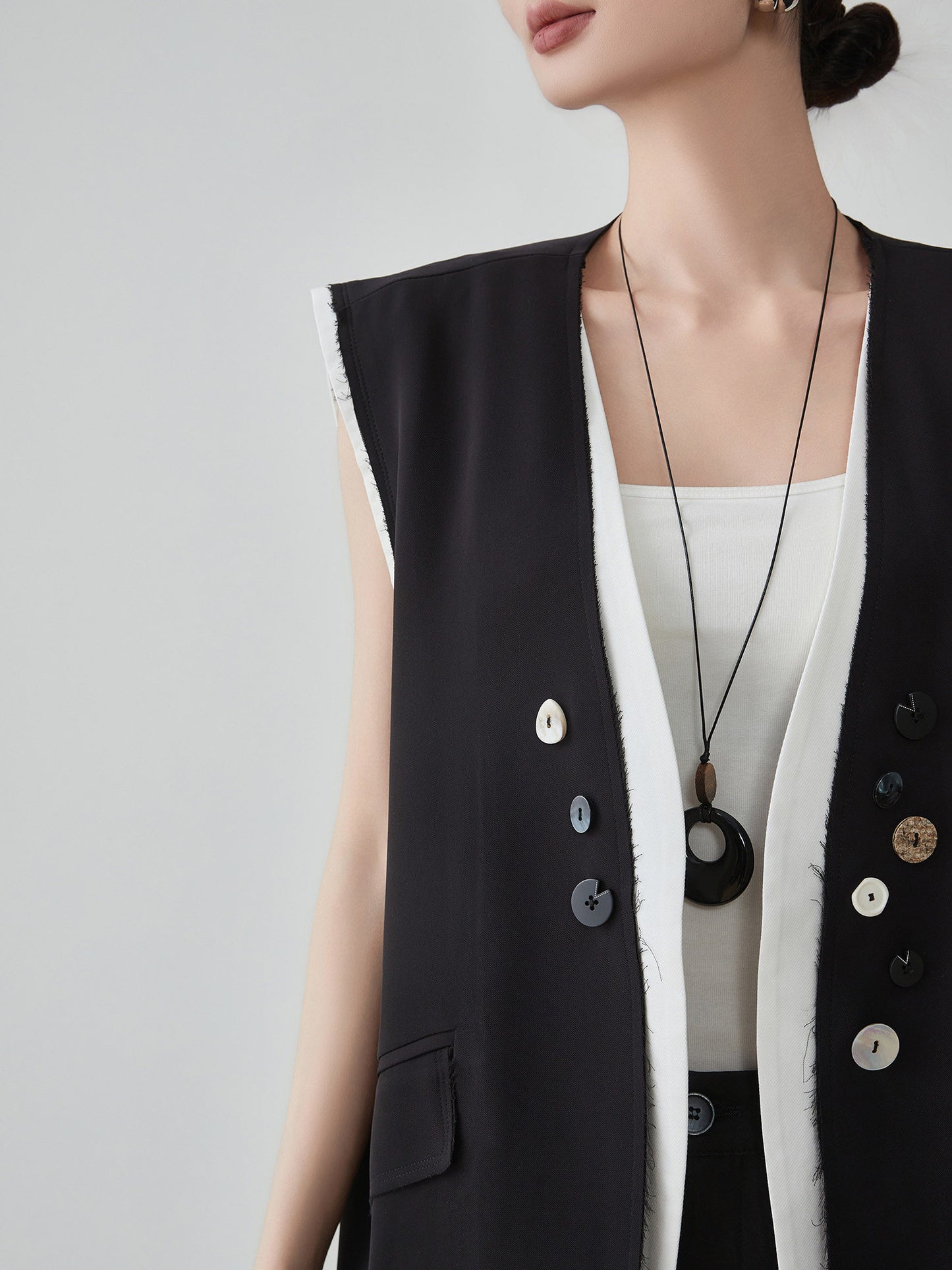 Fake Layered Vest / Mini Skirt FER0216