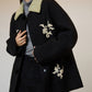 Vintage Embroidered Collar Wool Coat SUY0022