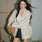 Collarless Fur Coat/Mini Skirt OLD0003