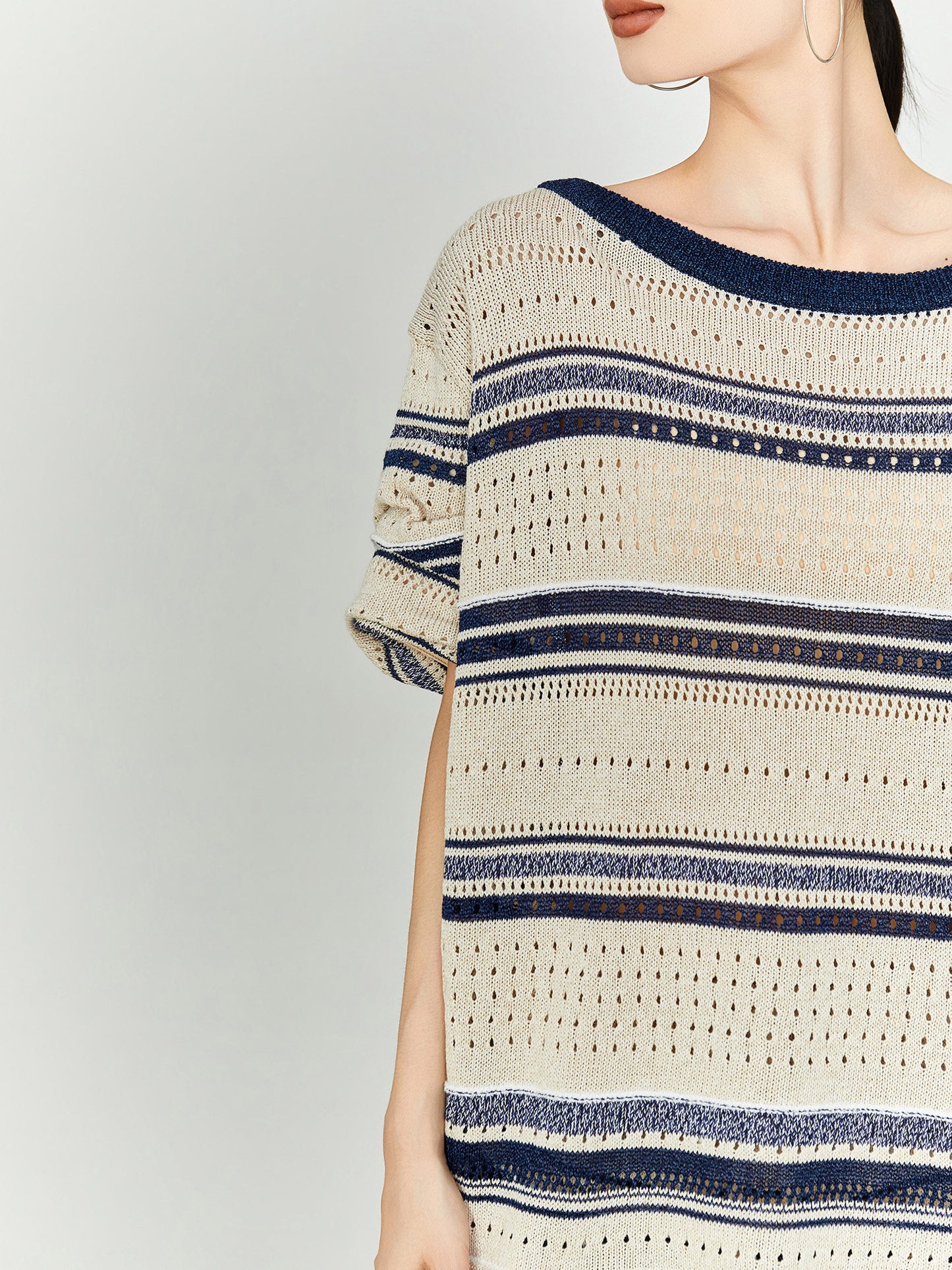 Openwork Knit Summer Top / Short Pants FER0355
