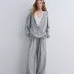 Polka Dot Vest V-Neck Hoodie / Loose Casual Sweatpants ASG0080