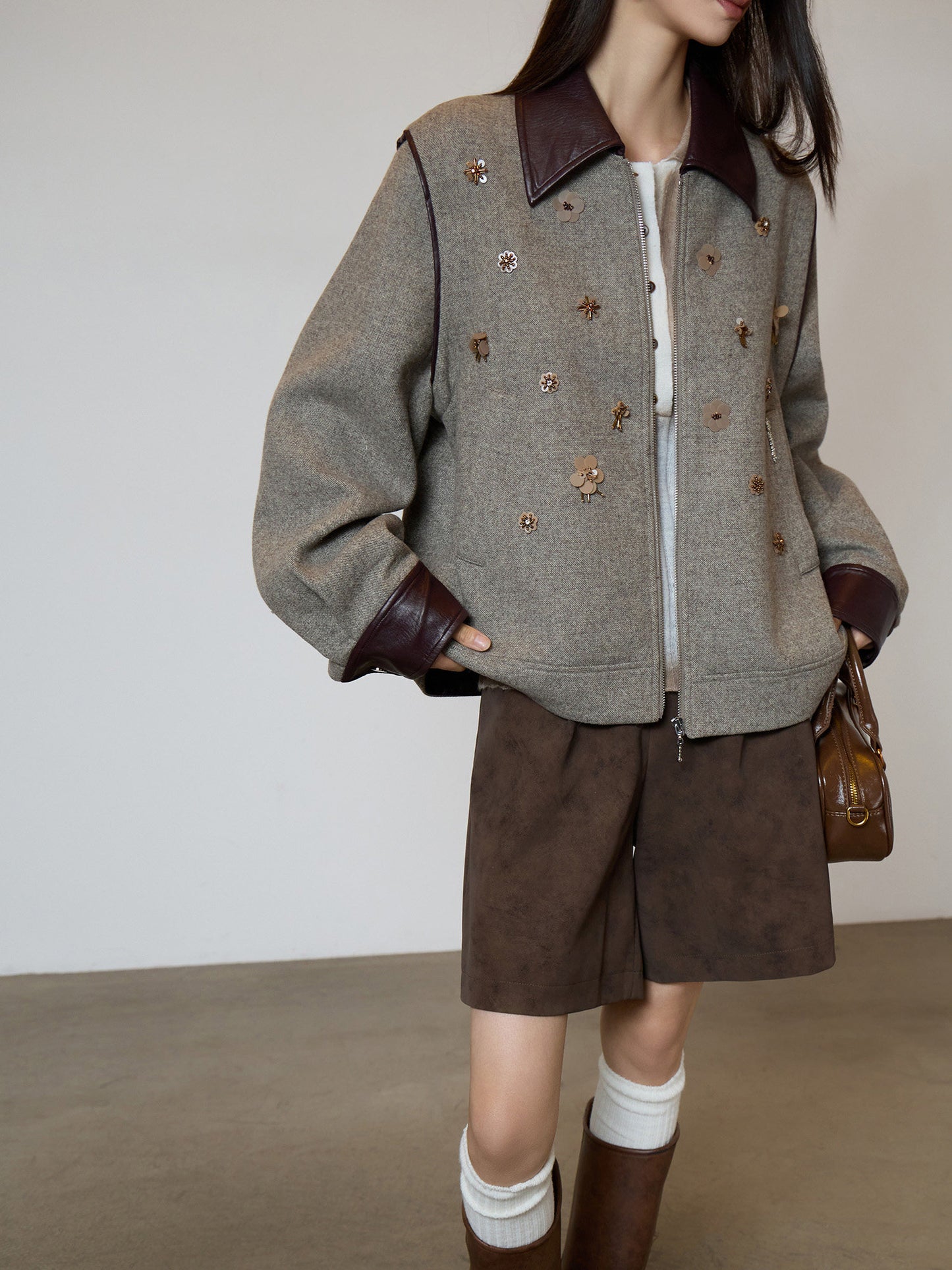 Wool Blend Tweed Jacket SUY0024