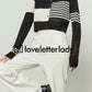 Black & White Striped Knit Sweater LLA0253