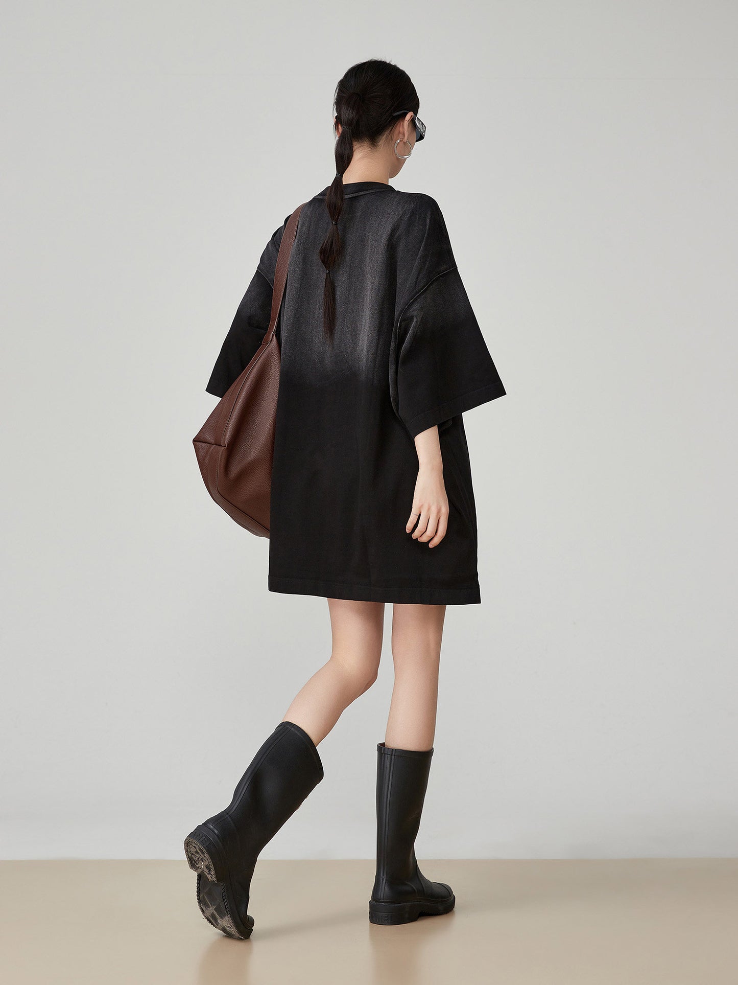 Gradient Short-Sleeve T-Shirt Dress FER0118