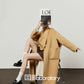 Long Coat With Scarf/Mini Skirt LLA0543