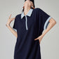 Polo Collar Short Sleeve Dress FER0208