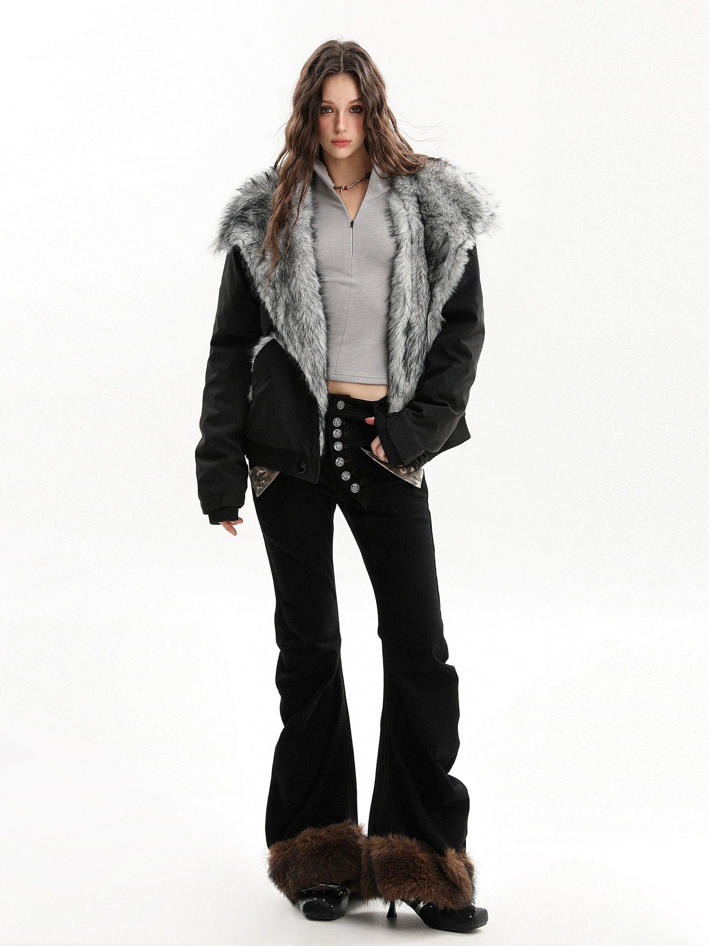 Big Collar Fleece Jacket BGS0040