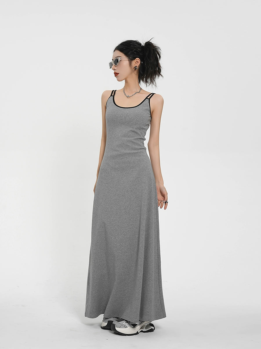 Street Style Slim Bicolor Dress SRS0286