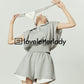 Gray Slim Sporty T-shirt / Shorts LLA0120