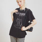 Ballet Shoes Print Loose T-Shirt NXD0006