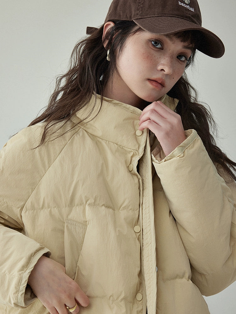 Stand Collar Short Down Jacket AMU0048