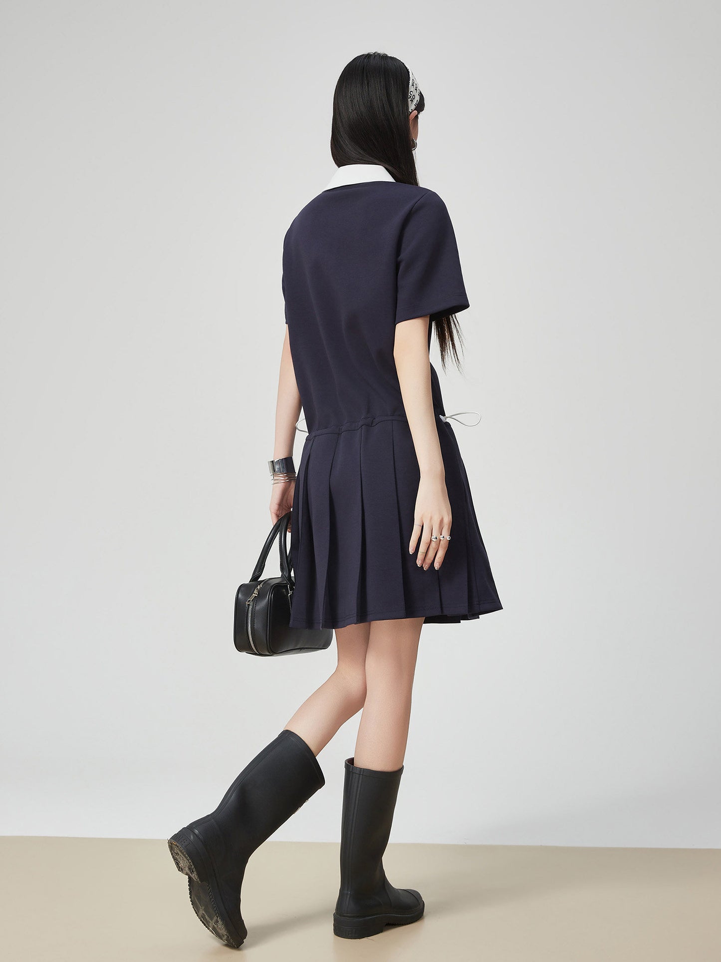 Pleated Cleric Polo Dress FER0207