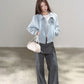 Casual Loose Short Jacket/Crew Neck Short-Sleeve T-Shirt WDB0028
