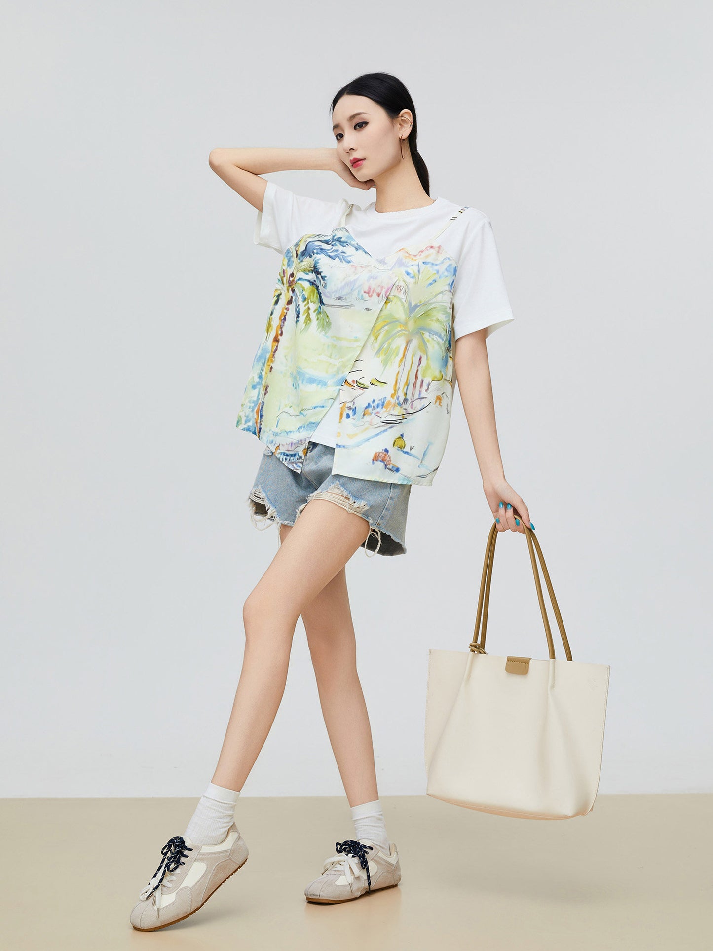 Summer Print Short-Sleeve T-Shirt FER0256