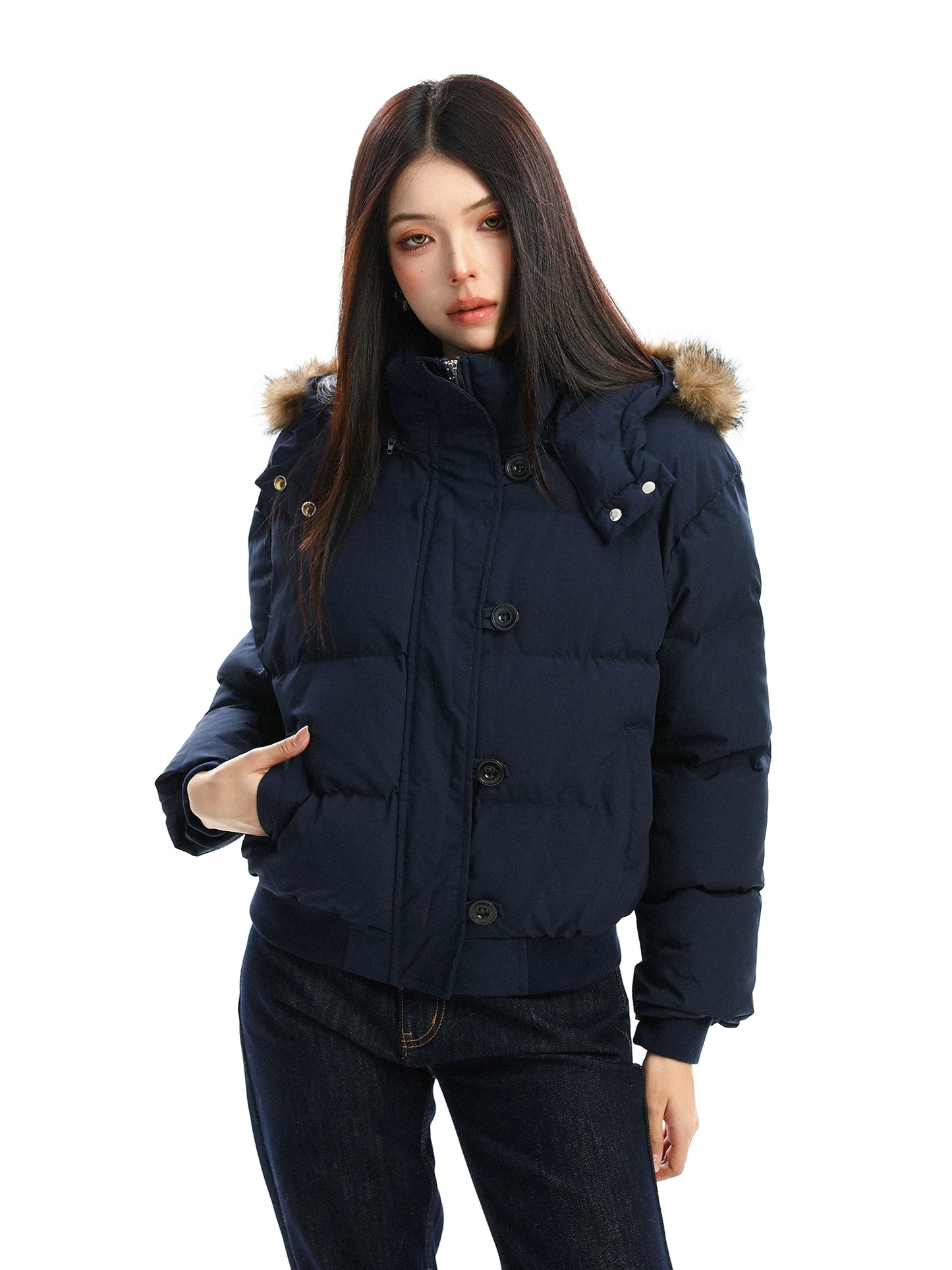 Fur Hood Compact Down Jacket BGS0029
