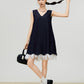 V-neck Docking Lace Dress FER0346