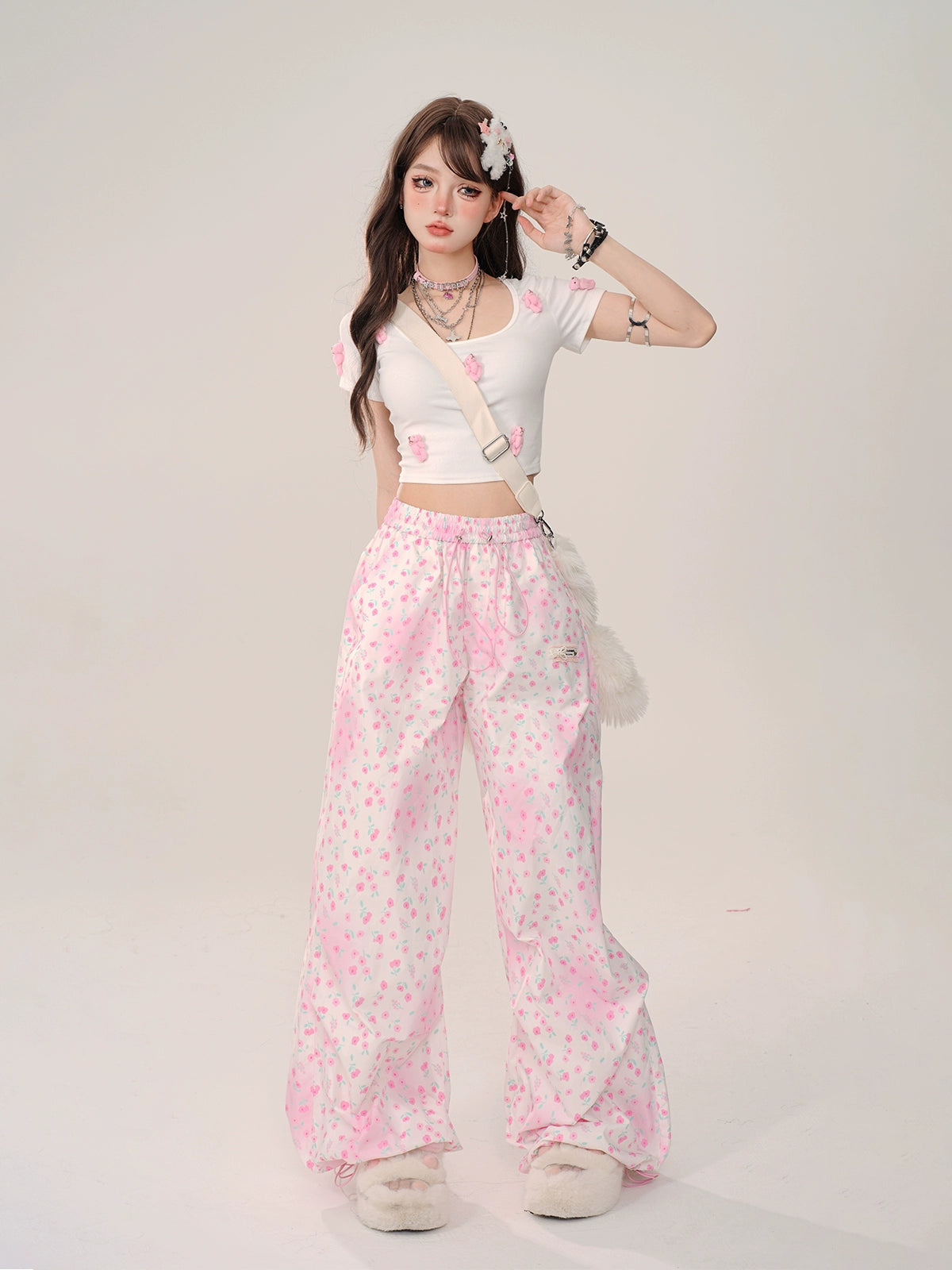 Floral Casual Loose Pants KLS0006