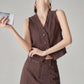 V-Neck Fringe Vest / Mini Skirt FER0324