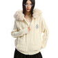 Fur Hood Cable Knit Top BGS0034