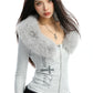 Fur Design Zip Knit BGS0038