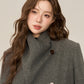 Scarf Collar Double Breasted Wool Coat WDB0003