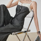 Front Button Bicolor Bustier / Wide Long Pants FER0272