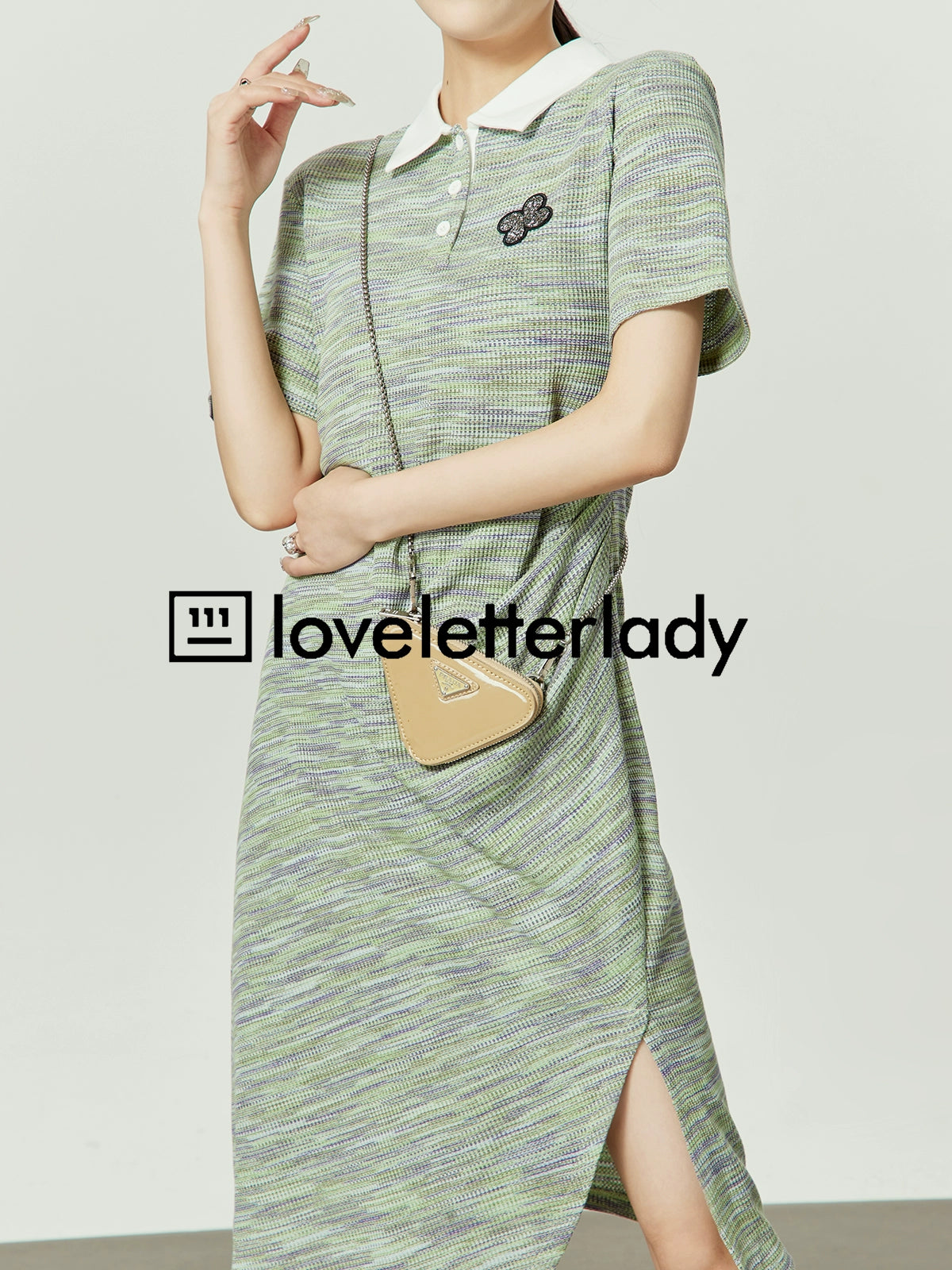 Polo Green Long Dress LLA0163