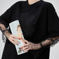 Lace Sleeve Round Neck T-Shirt FER0082