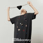 Dark Gray Animal Embroidery Dress LLA0487