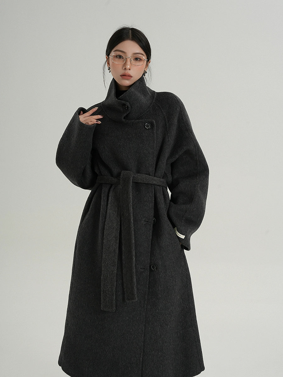 Stand Collar Long Coat SRS0379