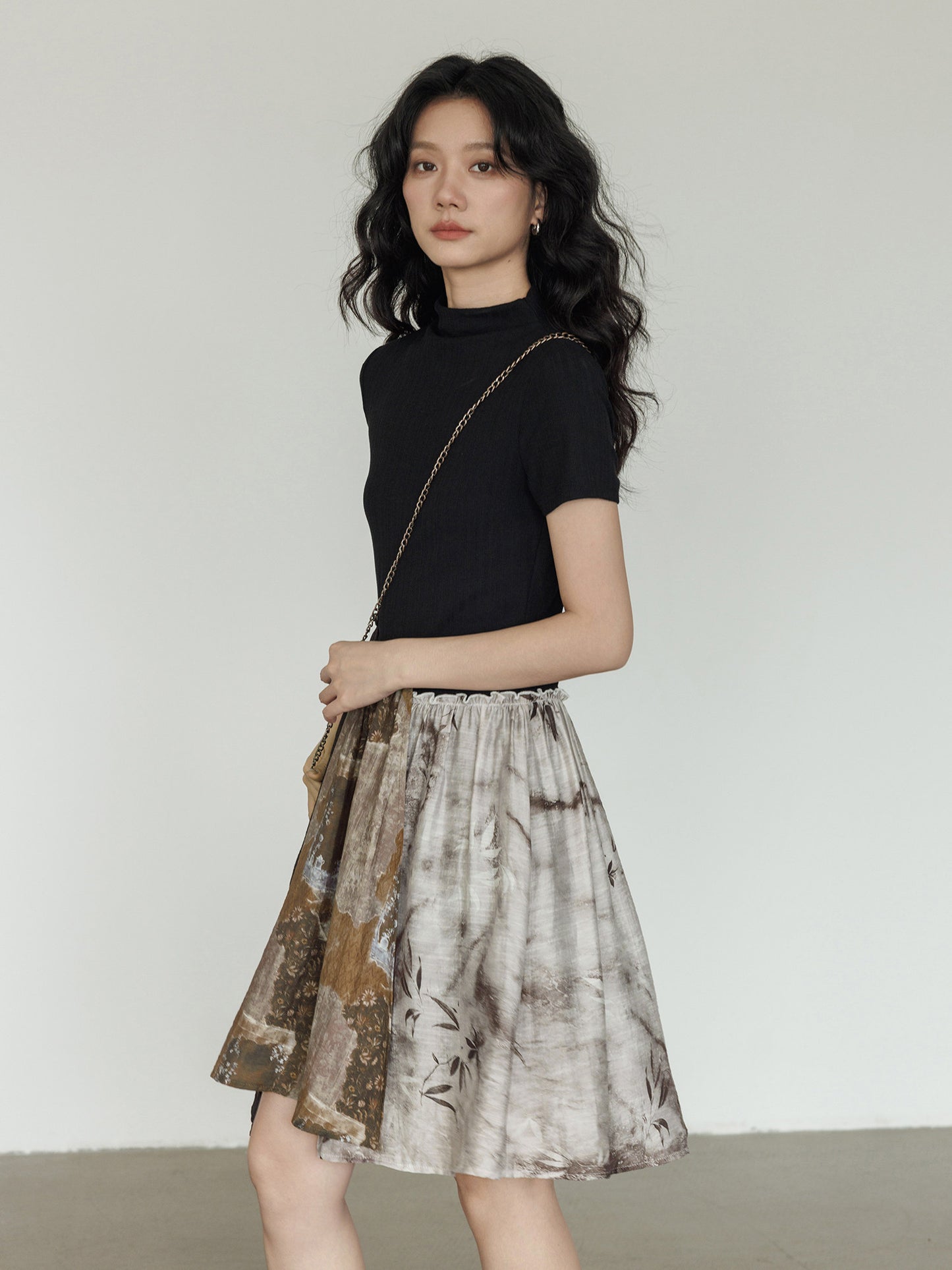 Patchwork-Style Docking Mini Dress VAS0198