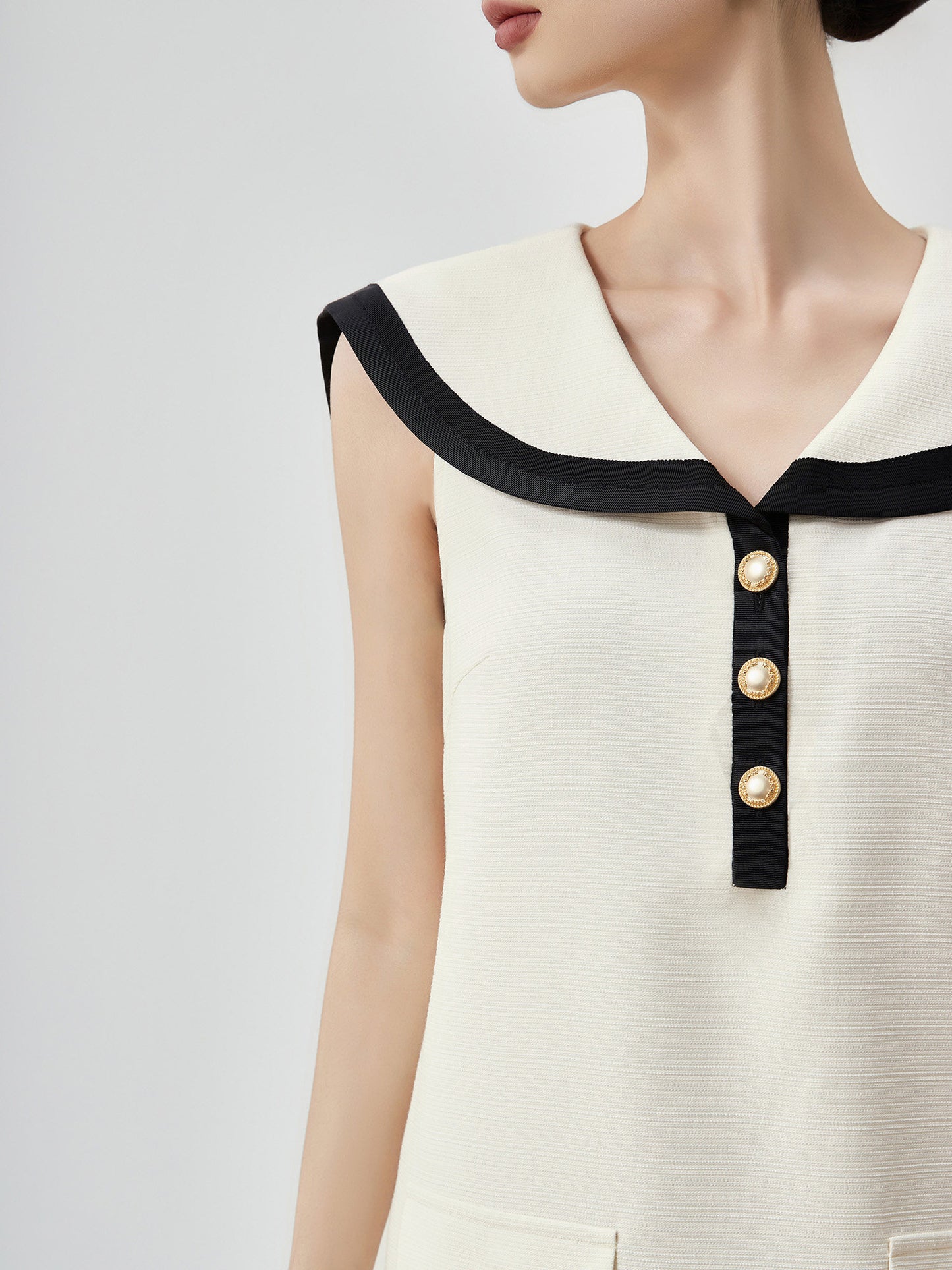 Sailor Collar Sleeveless Mini Dress FER0273