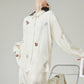 Rose Embroidered Long-Sleeve Shirt / Wide Pants FER0101