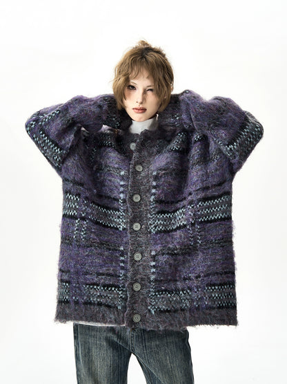Multi Border Knit Cardigan HGX0037