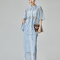Panel Lace Color Shirt / Ornament Panel Lace Skirt FER0107