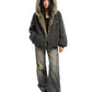 Inner Fur Thin Stripe Zip Hoodie BGS0032
