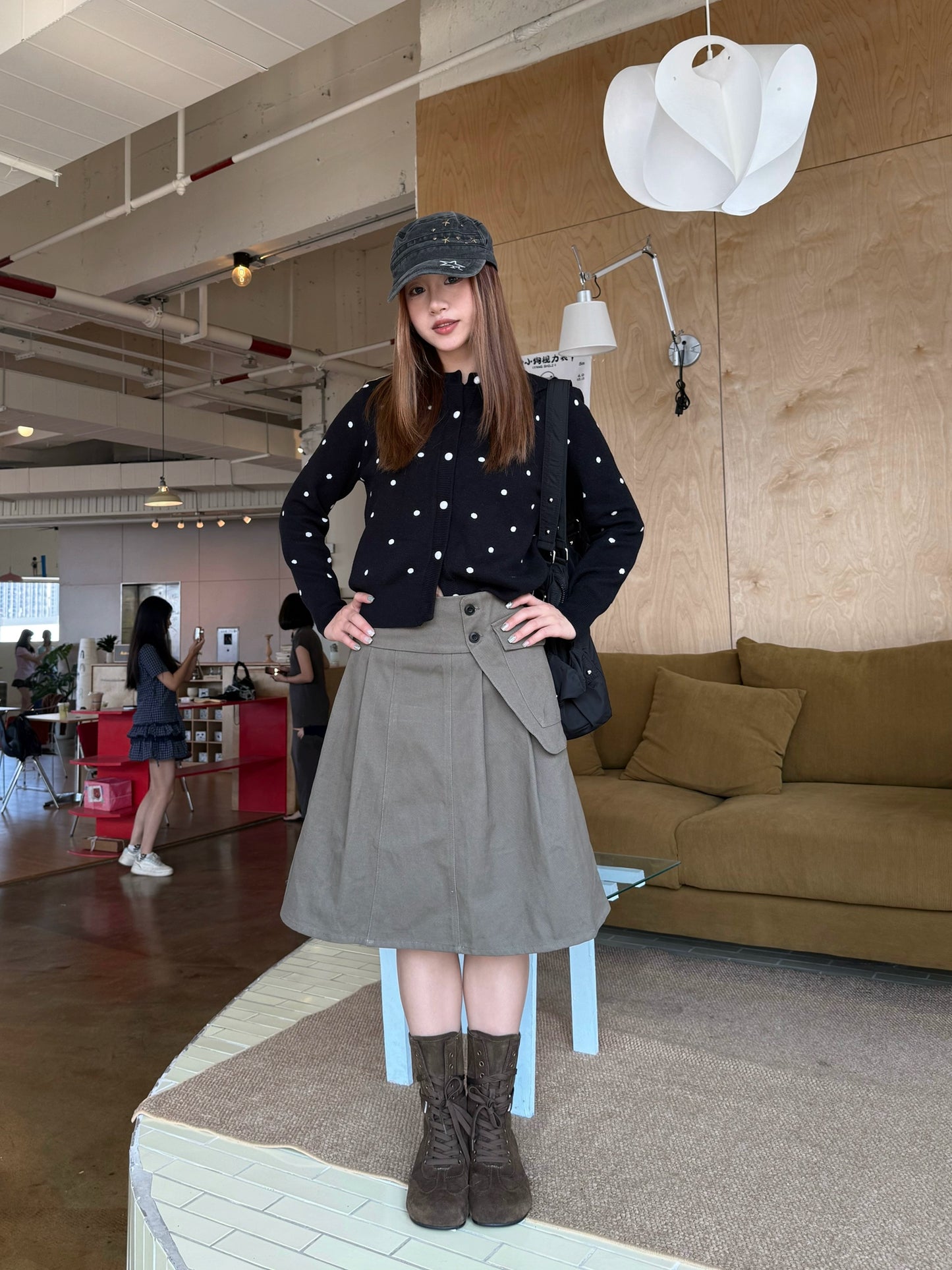 Polka Dot Knit Cardigan CYE0064