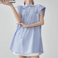 Blue Striped Sleeveless Shirt FER0177