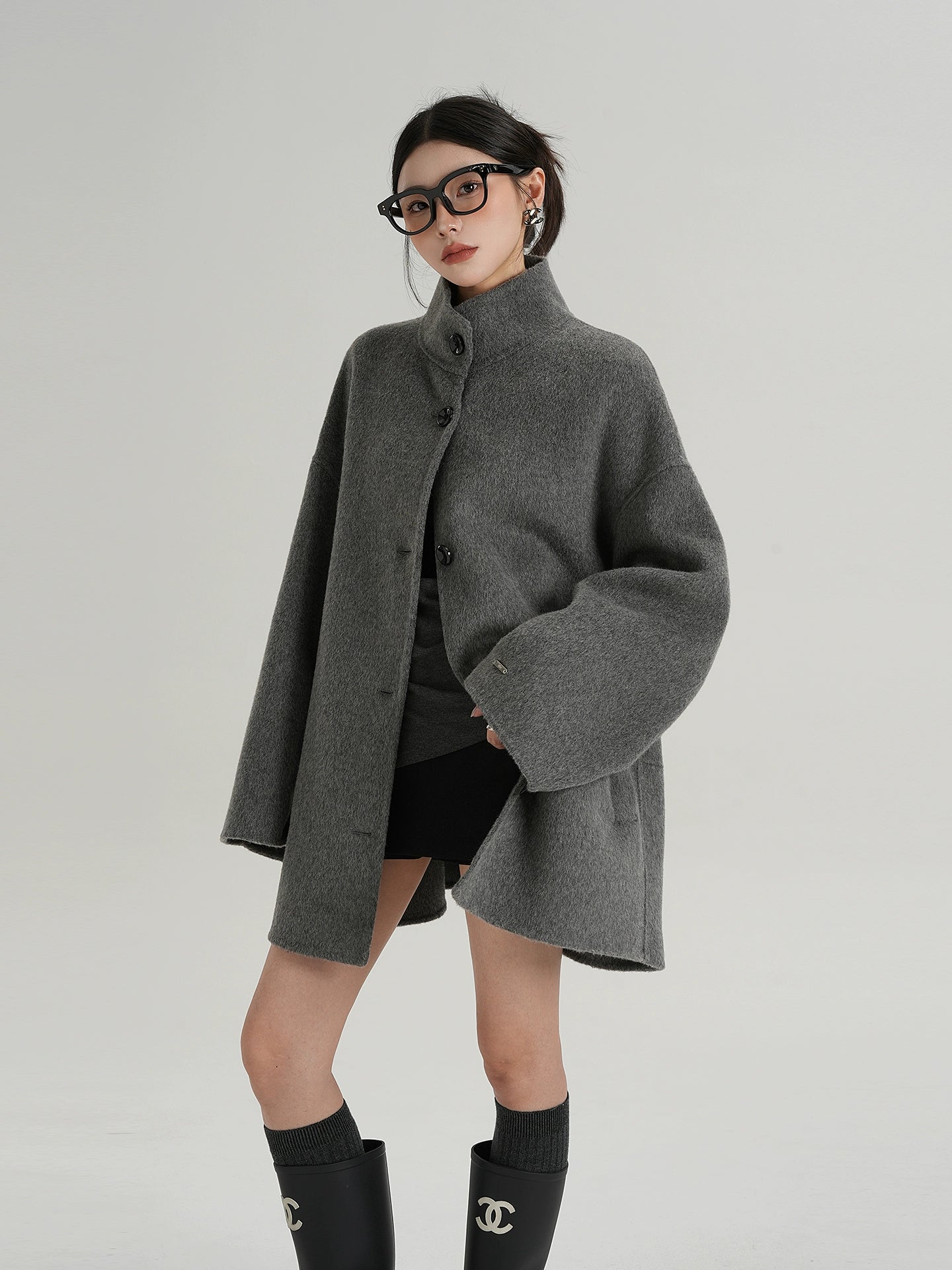 Stand Collar Short Coat SRS0396