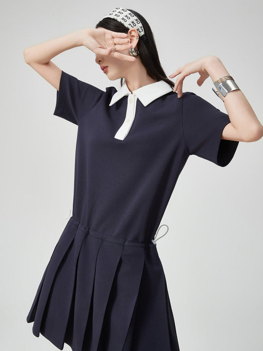 Pleated Cleric Polo Dress FER0207